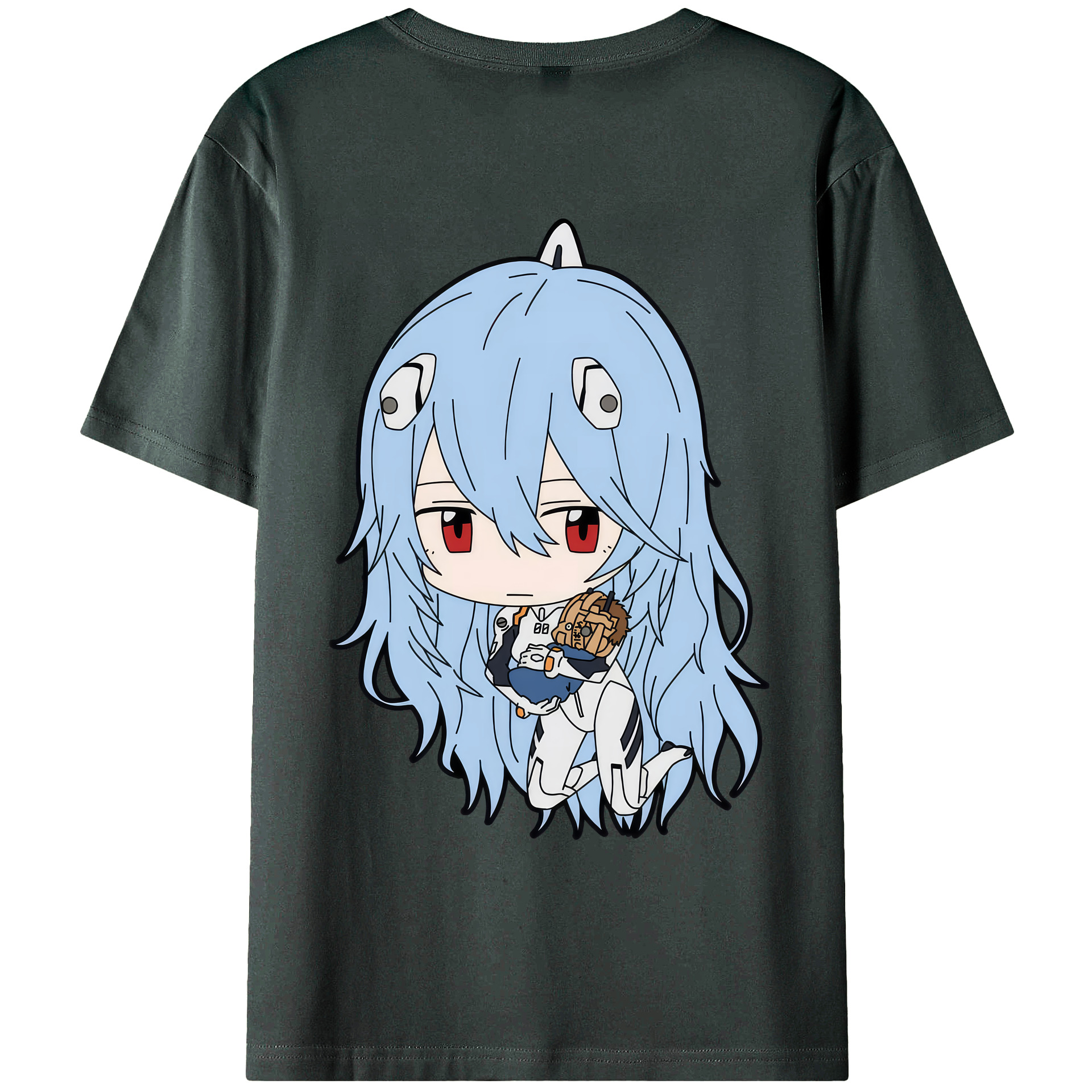 （画像用） EVA 新世紀エヴァンゲリオン 綿100％ メンズ半袖Tシャツ（バックプリント） 通気性